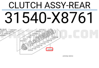 Nissan 31540X8761 CLUTCH ASSY-REAR