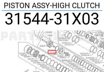 Nissan 3154431X03 PISTON ASSY-HIGH CLUTCH