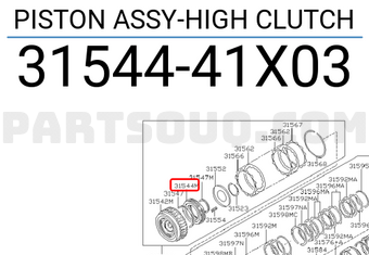 Nissan 3154441X03 PISTON ASSY-HIGH CLUTCH