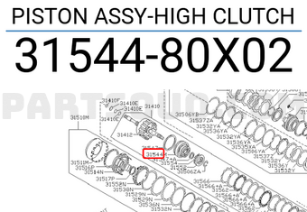 Nissan 3154480X02 PISTON ASSY-HIGH CLUTCH