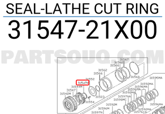 Nissan 3154721X00 SEAL-LATHE CUT RING