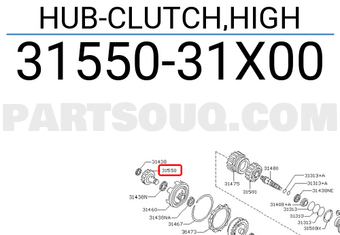 Nissan 3155031X00 HUB-CLUTCH,HIGH