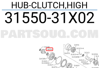 Nissan 3155031X02 HUB-CLUTCH,HIGH