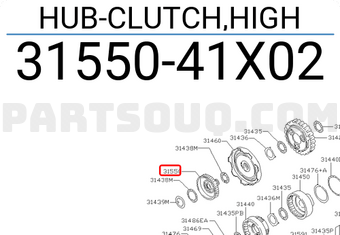 Nissan 3155041X02 HUB-CLUTCH,HIGH