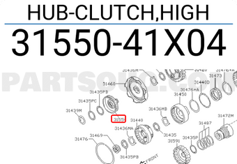 Nissan 3155041X04 HUB-CLUTCH,HIGH