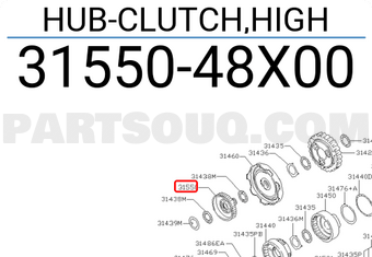 Nissan 3155048X00 HUB-CLUTCH,HIGH