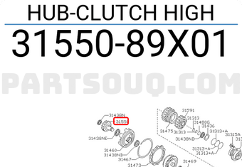 Nissan 3155089X01 HUB-CLUTCH HIGH