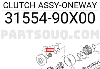 Nissan 3155490X00 CLUTCH ASSY-ONEWAY