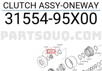 Nissan 3155495X00 CLUTCH ASSY-ONEWAY