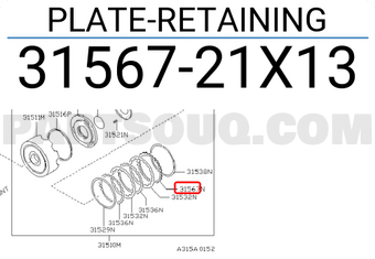 Nissan 3156721X13 PLATE-RETAINING