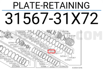 Nissan 3156731X72 PLATE-RETAINING