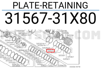 Nissan 3156731X80 PLATE-RETAINING