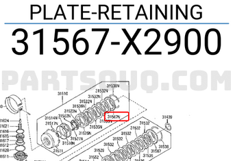 Nissan 31567X2900 PLATE-RETAINING