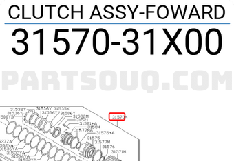 Nissan 3157031X00 CLUTCH ASSY-FOWARD