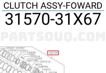 Nissan 3157031X67 CLUTCH ASSY-FOWARD