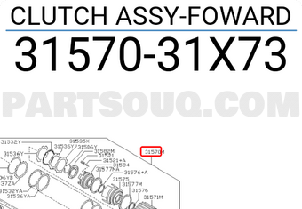 Nissan 3157031X73 CLUTCH ASSY-FOWARD