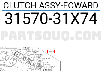 Nissan 3157031X74 CLUTCH ASSY-FOWARD