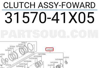 Nissan 3157041X05 CLUTCH ASSY-FOWARD