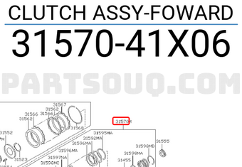 Nissan 3157041X06 CLUTCH ASSY-FOWARD