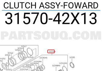 Nissan 3157042X13 CLUTCH ASSY-FOWARD