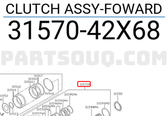 Nissan 3157042X68 CLUTCH ASSY-FOWARD