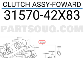 Nissan 3157042X83 CLUTCH ASSY-FOWARD