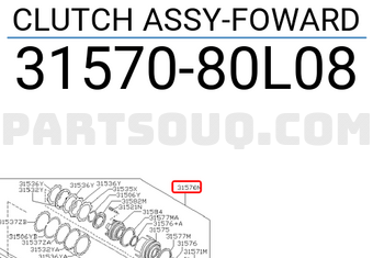 Nissan 3157080L08 CLUTCH ASSY-FOWARD