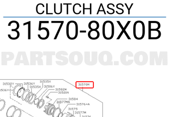 Nissan 3157080X0B CLUTCH ASSY