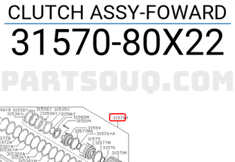 Nissan 3157080X22 CLUTCH ASSY-FOWARD