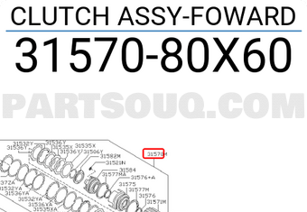 Nissan 3157080X60 CLUTCH ASSY-FOWARD