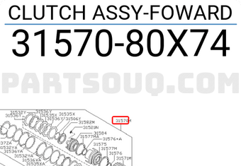 Nissan 3157080X74 CLUTCH ASSY-FOWARD