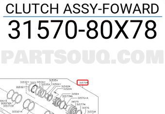 Nissan 3157080X78 CLUTCH ASSY-FOWARD