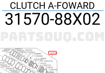 Nissan 3157088X02 CLUTCH A-FOWARD