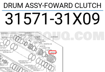 Nissan 3157131X09 DRUM ASSY-FOWARD CLUTCH