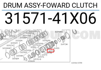 Nissan 3157141X06 DRUM ASSY-FOWARD CLUTCH