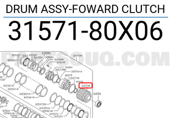 Nissan 3157180X06 DRUM ASSY-FOWARD CLUTCH
