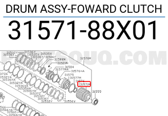 Nissan 3157188X01 DRUM ASSY-FOWARD CLUTCH