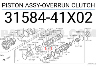 Nissan 3158441X02 PISTON ASSY-OVERRUN CLUTCH