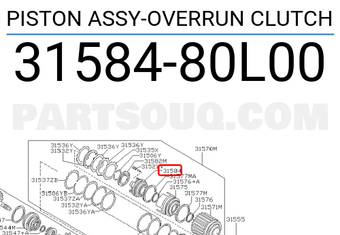 Nissan 3158480L00 PISTON ASSY-OVERRUN CLUTCH