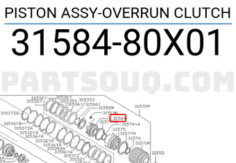 Nissan 3158480X01 PISTON ASSY-OVERRUN CLUTCH