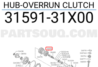 Nissan 3159131X00 HUB-OVERRUN CLUTCH