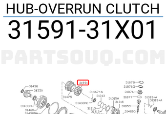 Nissan 3159131X01 HUB-OVERRUN CLUTCH