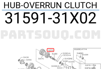Nissan 3159131X02 HUB-OVERRUN CLUTCH