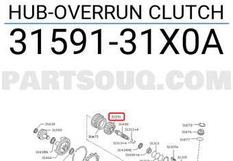 Nissan 3159131X0A HUB-OVERRUN CLUTCH