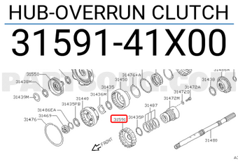 Nissan 3159141X00 HUB-OVERRUN CLUTCH