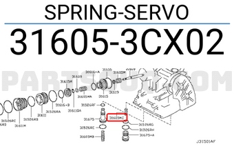Nissan 316053CX02 SPRING-SERVO