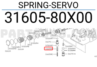 Nissan 3160580X00 SPRING-SERVO