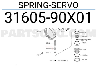 Nissan 3160590X01 SPRING-SERVO