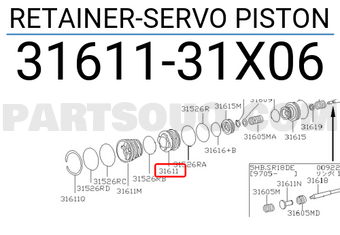 Nissan 3161131X06 RETAINER-SERVO PISTON