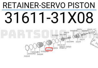 Nissan 3161131X08 RETAINER-SERVO PISTON